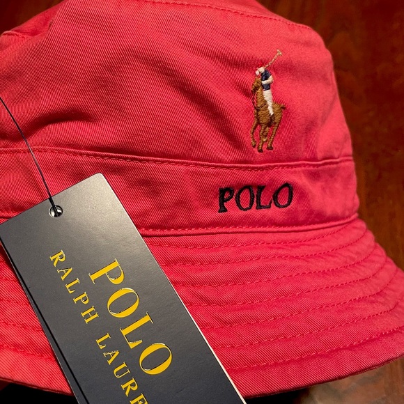Polo Ralph Lauren Other - POLO Ralph Lauren Logo Bucket Hat Faded Red Bear